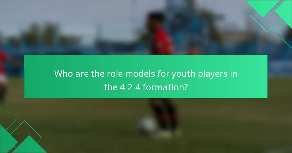Who are the role models for youth players in the 4-2-4 formation?